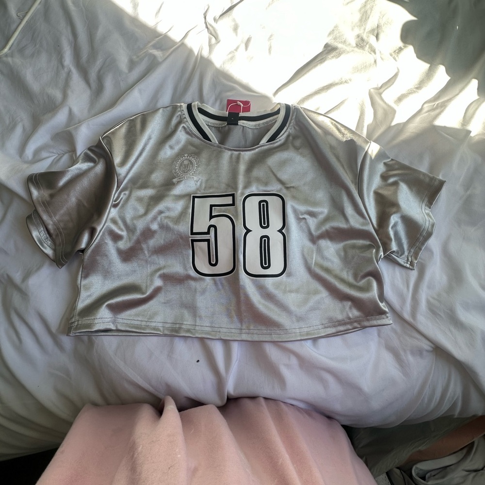 Jersey crop shirt
